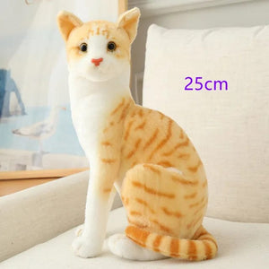 Planet Gates Stuffed Lifelike Siamese Cats Plush Toy simulation American Shorthair Cute Cat Doll Pet Toys Home Decor Gift For Girls birthday