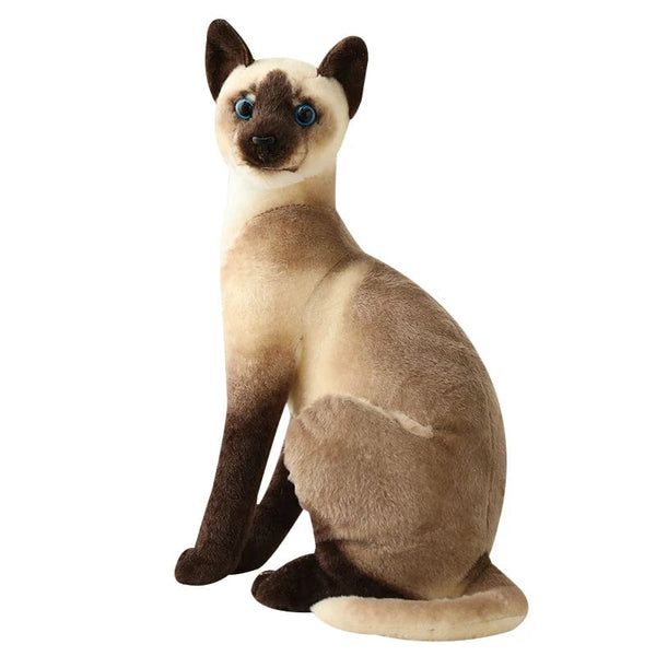 Planet Gates Stuffed Lifelike Siamese Cats Plush Toy simulation American Shorthair Cute Cat Doll Pet Toys Home Decor Gift For Girls birthday