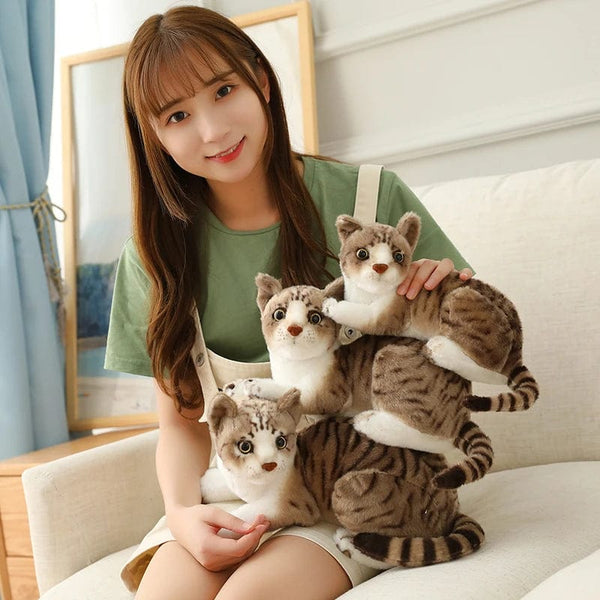 Planet Gates Stuffed Lifelike Siamese Cats Plush Toy simulation American Shorthair Cute Cat Doll Pet Toys Home Decor Gift For Girls birthday
