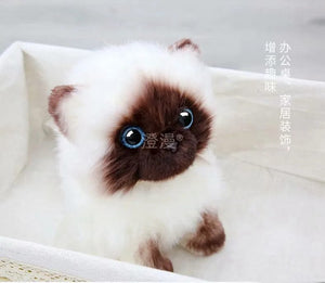 Planet Gates Stuffed Lifelike Siamese Cats Plush Toy simulation American Shorthair Cute Cat Doll Pet Toys Home Decor Gift For Girls birthday
