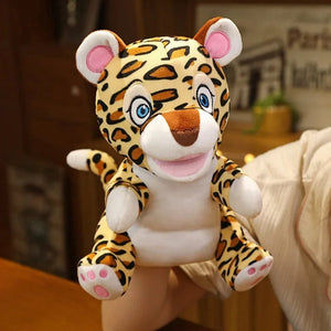 Planet Gates Stuffed Plush Animals Toys Hand Finger Puppet Kawaii Dolls Educational Baby Toys Learning & Education Monkey Tiger Children Gift