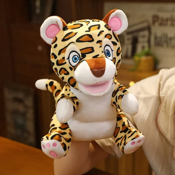 Planet Gates Stuffed Plush Animals Toys Hand Finger Puppet Kawaii Dolls Educational Baby Toys Learning & Education Monkey Tiger Children Gift