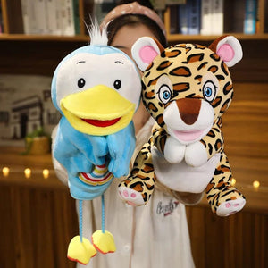 Planet Gates Stuffed Plush Animals Toys Hand Finger Puppet Kawaii Dolls Educational Baby Toys Learning & Education Monkey Tiger Children Gift