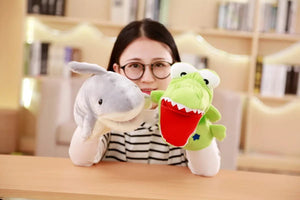 Planet Gates Stuffed Plush Animals Toys Hand Finger Puppet Kawaii Dolls Educational Baby Toys Learning & Education Monkey Tiger Children Gift