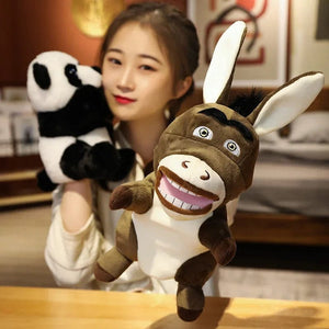Planet Gates Stuffed Plush Animals Toys Hand Finger Puppet Kawaii Dolls Educational Baby Toys Learning & Education Monkey Tiger Children Gift