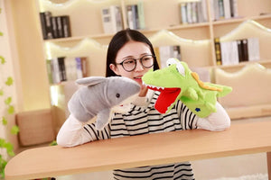 Planet Gates Stuffed Plush Animals Toys Hand Finger Puppet Kawaii Dolls Educational Baby Toys Learning & Education Monkey Tiger Children Gift
