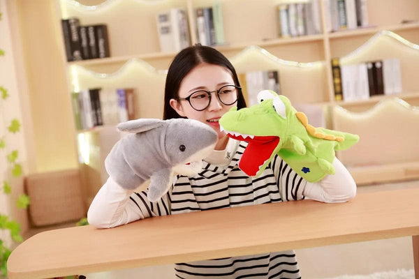 Planet Gates Stuffed Plush Animals Toys Hand Finger Puppet Kawaii Dolls Educational Baby Toys Learning & Education Monkey Tiger Children Gift