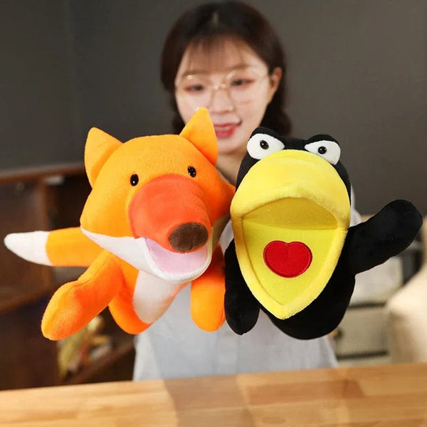 Planet Gates Stuffed Plush Animals Toys Hand Finger Puppet Kawaii Dolls Educational Baby Toys Learning & Education Monkey Tiger Children Gift