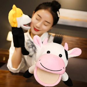 Planet Gates Stuffed Plush Animals Toys Hand Finger Puppet Kawaii Dolls Educational Baby Toys Learning & Education Monkey Tiger Children Gift