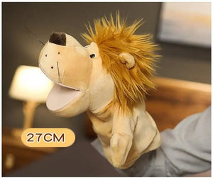 Planet Gates Stuffed Plush Animals Toys Hand Finger Story Puppet Kawaii Dolls Educational Baby Toys Lion Elephant Bunny Monkey Children GIft