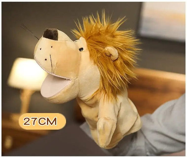 Planet Gates Stuffed Plush Animals Toys Hand Finger Story Puppet Kawaii Dolls Educational Baby Toys Lion Elephant Bunny Monkey Children GIft