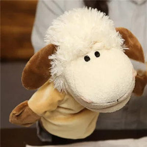 Planet Gates Stuffed Plush Animals Toys Hand Finger Story Puppet Kawaii Dolls Educational Baby Toys Lion Elephant Bunny Monkey Children GIft