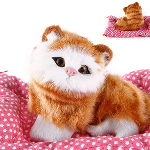 Planet Gates Stuffed Toys Lovely Simulation Animal Doll Plush Sleeping Cats Toy with Sound Kids Toy Decorations Birthday Gift For Children