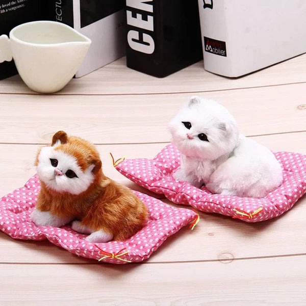 Planet Gates Stuffed Toys Lovely Simulation Animal Doll Plush Sleeping Cats Toy with Sound Kids Toy Decorations Birthday Gift For Children