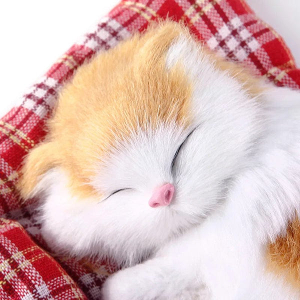 Planet Gates Stuffed Toys Lovely Simulation Animal Doll Plush Sleeping Cats Toy with Sound Kids Toy Decorations Birthday Gift For Children