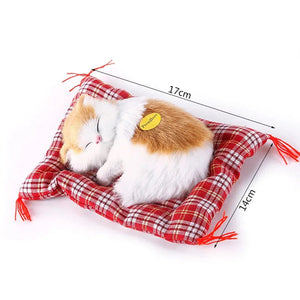 Planet Gates Stuffed Toys Lovely Simulation Animal Doll Plush Sleeping Cats Toy with Sound Kids Toy Decorations Birthday Gift For Children