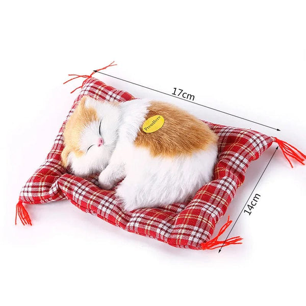 Planet Gates Stuffed Toys Lovely Simulation Animal Doll Plush Sleeping Cats Toy with Sound Kids Toy Decorations Birthday Gift For Children