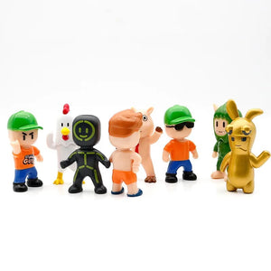 Planet Gates Stumble Guys Action Figure Kawaii Anime PVC Game Model Statue Set Multiplayer Type Collection Kids Birthday Gift Toy