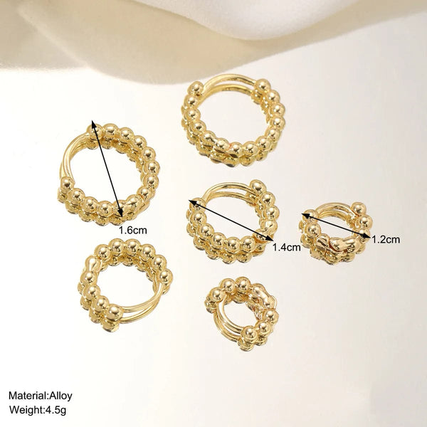 Planet Gates style 03 6Pcs Trendy Stainless Steel Minimalist Hoop Earrings for Women Crystal Zirconia Huggie Circle Punk Earrings Piercing Jewelry
