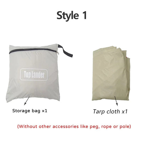 Planet Gates Style 1 / 3*4M 3x4 3x3m Black Coated Tarp Screen Shade Membrane Camping Tarp Waterproof Outdoor Tarpaulin Shelter Sunshade Flysheet Awning UV50