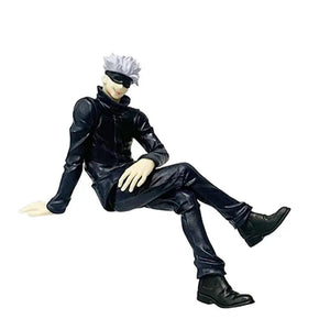 Planet Gates Style 1 Jujutsu Kaisen 11cm 14cm Sitting Satoru Gojo Figure With Chair Break Time Collection Model Anime Decoration Toys Gifts