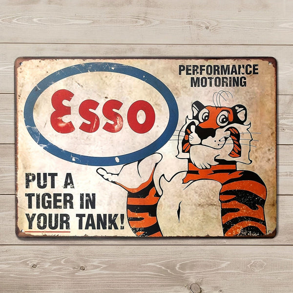 Planet Gates Style 1pc, Esso Put A Tiger In Your Tank, Clemson Metal Tin Sign, Wall Decorative Garage Sign 30.48cm X 20.32cm, Wall Decor, Scene Decor, Home Decor, Bar Decor, Coffee Bar Decor