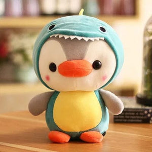 Planet Gates style 2 / about 25cm Kawaii Plush Toy Penguin Turn To Dinosaur Frog Unicorn Bee Stuffed Doll Cartoon Animal Birthday Christmas Gift for Kids Children