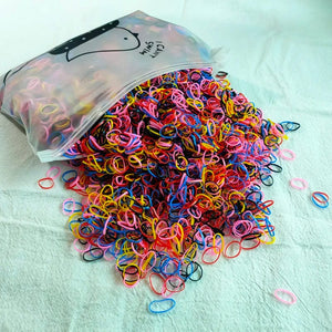 Planet Gates Style-4 / 3000PCS 500/1000/2000pcs Girls Colourful Disposable Rubber Band Hair Ties Headband Children Ponytail Holder Bands Kids Hair Accessories