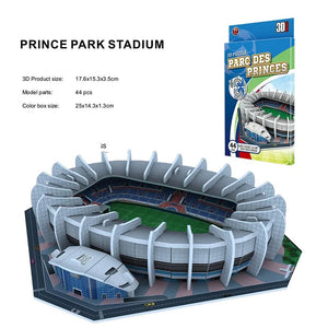 Planet Gates style 4 Palm Size DIY 3D Football Field Puzzle Mini Soccer Stadium Building Model Assembly Handmade Toys Desktop Decorations