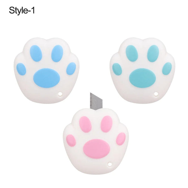 Planet Gates Style 5-color random Mini Utility Knife Cute Box Cutter Retractable Letter Opener Portable Carton Opener Paper Cutting Tool School Office Supplies