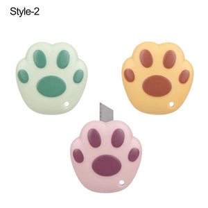 Planet Gates Style 5-color random Mini Utility Knife Cute Box Cutter Retractable Letter Opener Portable Carton Opener Paper Cutting Tool School Office Supplies