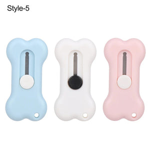 Planet Gates Style 5-color random Mini Utility Knife Cute Box Cutter Retractable Letter Opener Portable Carton Opener Paper Cutting Tool School Office Supplies