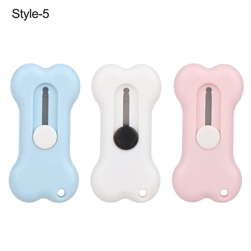 Planet Gates Style 5-color random Mini Utility Knife Cute Box Cutter Retractable Letter Opener Portable Carton Opener Paper Cutting Tool School Office Supplies