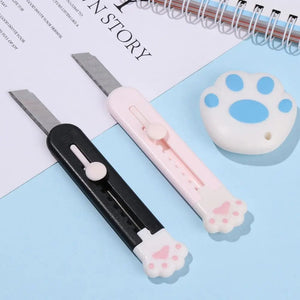 Planet Gates Style 5-color random Mini Utility Knife Cute Box Cutter Retractable Letter Opener Portable Carton Opener Paper Cutting Tool School Office Supplies