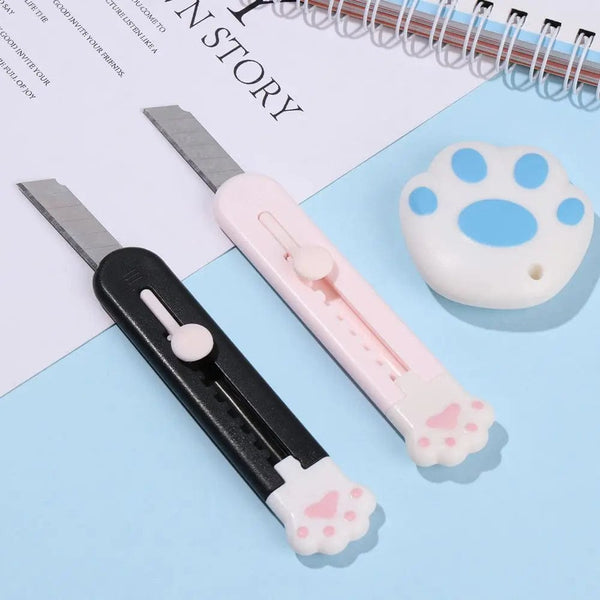 Planet Gates Style 5-color random Mini Utility Knife Cute Box Cutter Retractable Letter Opener Portable Carton Opener Paper Cutting Tool School Office Supplies