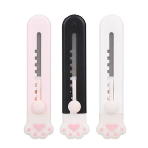 Planet Gates Style 5-color random Mini Utility Knife Cute Box Cutter Retractable Letter Opener Portable Carton Opener Paper Cutting Tool School Office Supplies
