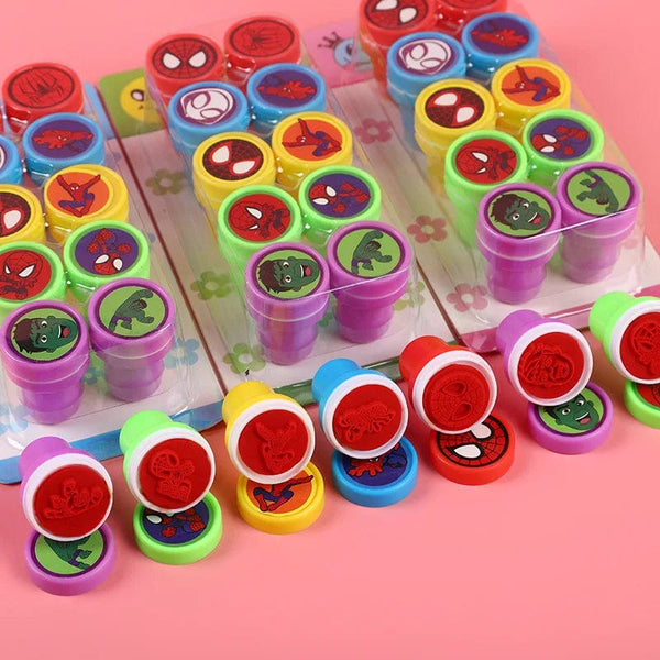 Planet Gates Style 6 10PCS Disney Frozen Elsa Superhero seal Spider Party Favor Kids Birthday Party Gift Spider Man Stamp Boy Christmars Gift