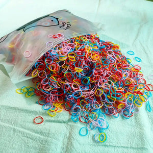 Planet Gates Style-8 / 3000PCS 500/1000/2000pcs Girls Colourful Disposable Rubber Band Hair Ties Headband Children Ponytail Holder Bands Kids Hair Accessories
