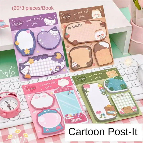 Planet Gates Style A 60sheets Sticky Notes Cute Cartoon Colorful Memo Pad Ins Kawaii Stationery Posted Tabs Its Memo Message Paper School Supplies