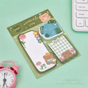 Planet Gates Style A 60sheets Sticky Notes Cute Cartoon Colorful Memo Pad Ins Kawaii Stationery Posted Tabs Its Memo Message Paper School Supplies