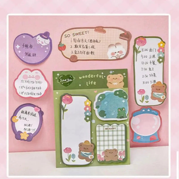 Planet Gates Style A 60sheets Sticky Notes Cute Cartoon Colorful Memo Pad Ins Kawaii Stationery Posted Tabs Its Memo Message Paper School Supplies