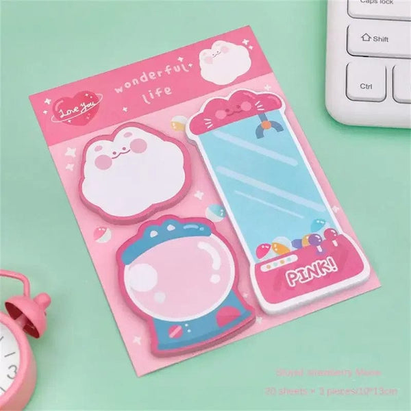 Planet Gates Style A 60sheets Sticky Notes Cute Cartoon Colorful Memo Pad Ins Kawaii Stationery Posted Tabs Its Memo Message Paper School Supplies