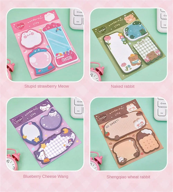 Planet Gates Style A 60sheets Sticky Notes Cute Cartoon Colorful Memo Pad Ins Kawaii Stationery Posted Tabs Its Memo Message Paper School Supplies