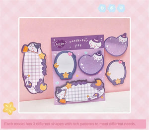 Planet Gates Style A 60sheets Sticky Notes Cute Cartoon Colorful Memo Pad Ins Kawaii Stationery Posted Tabs Its Memo Message Paper School Supplies