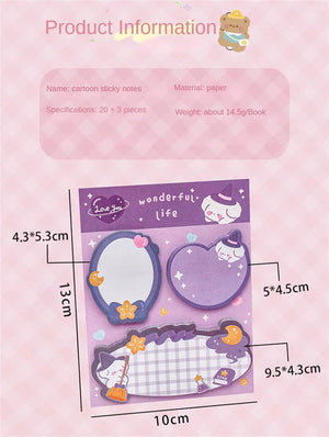 Planet Gates Style A 60sheets Sticky Notes Cute Cartoon Colorful Memo Pad Ins Kawaii Stationery Posted Tabs Its Memo Message Paper School Supplies
