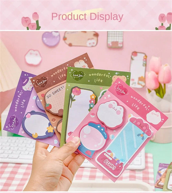 Planet Gates Style A 60sheets Sticky Notes Cute Cartoon Colorful Memo Pad Ins Kawaii Stationery Posted Tabs Its Memo Message Paper School Supplies