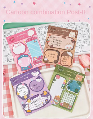 Planet Gates Style A 60sheets Sticky Notes Cute Cartoon Colorful Memo Pad Ins Kawaii Stationery Posted Tabs Its Memo Message Paper School Supplies