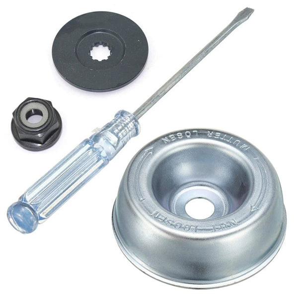 Planet Gates style B 4x Grass Trimmer Head Adapter Attachment Nut Fixing Kit Trimmer Head Lawnmower Blade for Stihl Trimmer Brush Cutter Garden Tool
