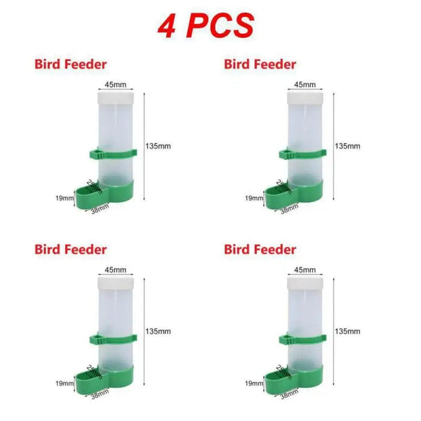 Planet Gates Style C 1pc / CHINA 1/2/4PCS Bird Feeder Plastic Food Water Feeding Automatic Drinker Parrot Pet Parrot Drinking Cup Bowls Pet Bird Supplies