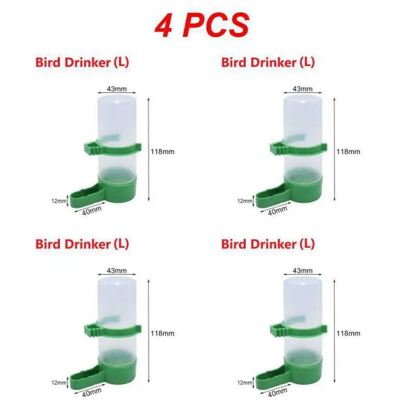 Planet Gates Style C 1pc / CHINA 1/2/4PCS Bird Feeder Plastic Food Water Feeding Automatic Drinker Parrot Pet Parrot Drinking Cup Bowls Pet Bird Supplies
